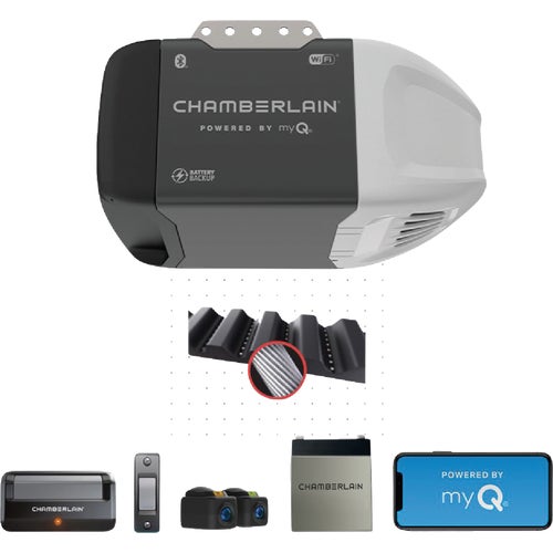 B2210T Chamberlain B2212T 1/2 HP WiFi Smart Belt Drive Garage Door Opener