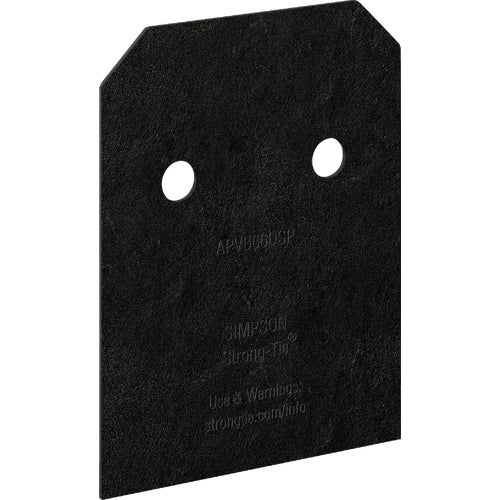 APVB66DSP Simpson Strong-Tie Outdoor Accents Avant Collection ZMAX, Black Post Base Side Plate