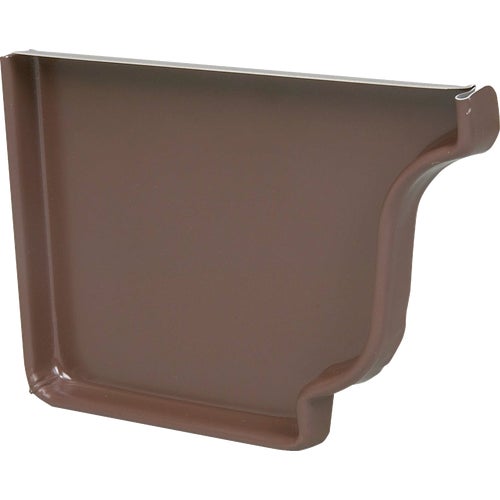 1920619 Amerimax 4 In. Galvanized Brown Right Gutter End Gap