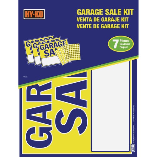 KIT-26 Hy-Ko 7-Piece Garage Sale Kit