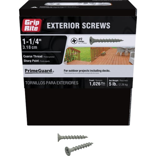 PTN114S5 Grip-Rite PrimeGuard Ten Phillips Deck Screws