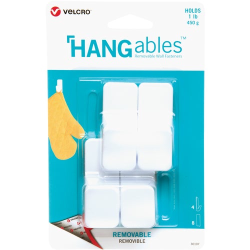 VEL-30107-USA VELCRO Brand Hangables Adhesive Backing Hook & Loop Hook