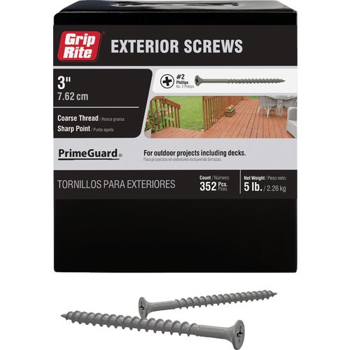 PTN3S5 Grip-Rite PrimeGuard Ten Phillips Deck Screws