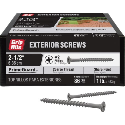 PTN212S1 Grip-Rite PrimeGuard Ten Phillips Deck Screws