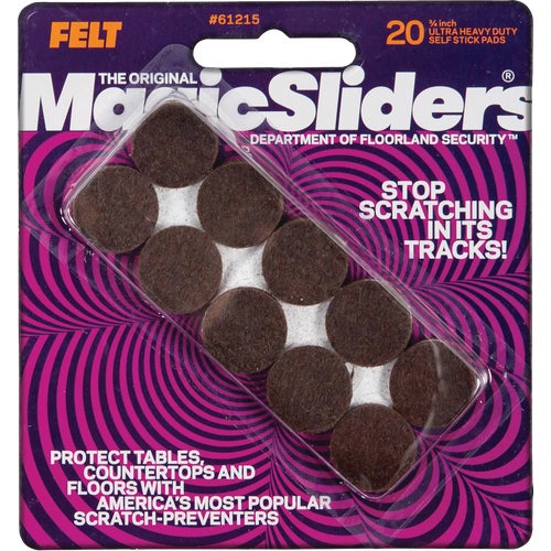 61215 Magic Sliders Self Adhesive Felt Furniture Pad