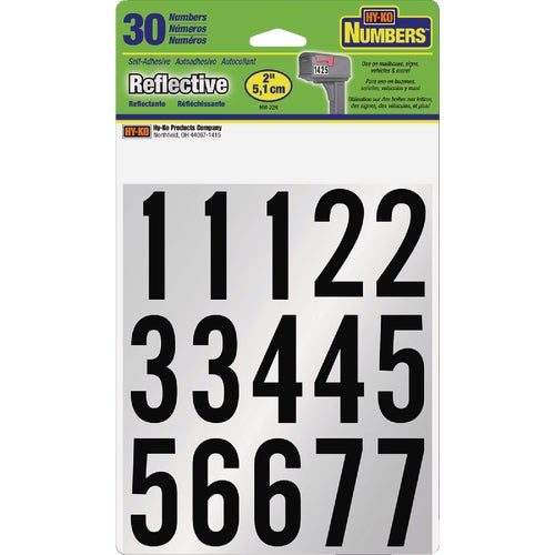 MM-22N Midwest Fastener Hy-Ko Reflective Vinyl Number