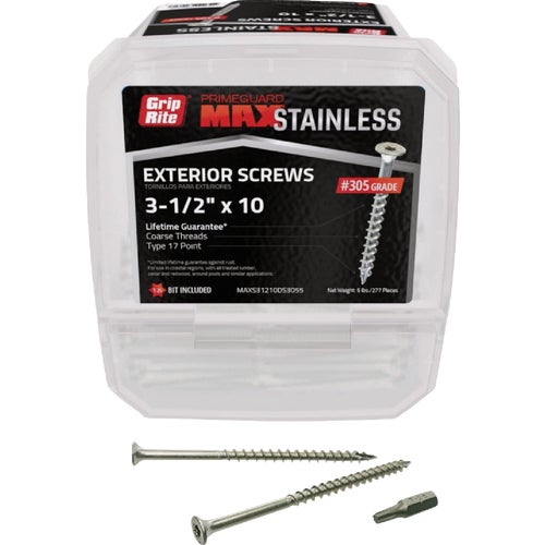 MAXS31210DS3055 Grip-Rite Max Stainless Steel Deck Screws