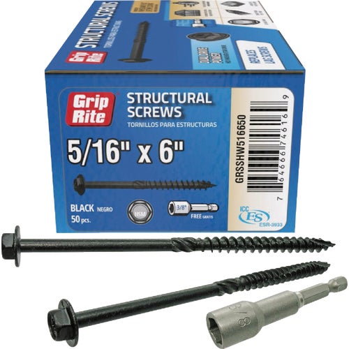 GRSSHW516650 Grip-Rite PrimeGuard Plus Hex Washer Head Structure Screws