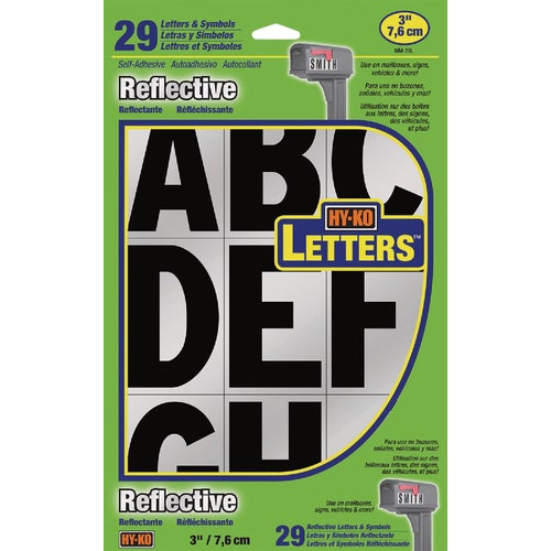 MM-29L Midwest Fastener Hy-Ko Reflective Letter Set