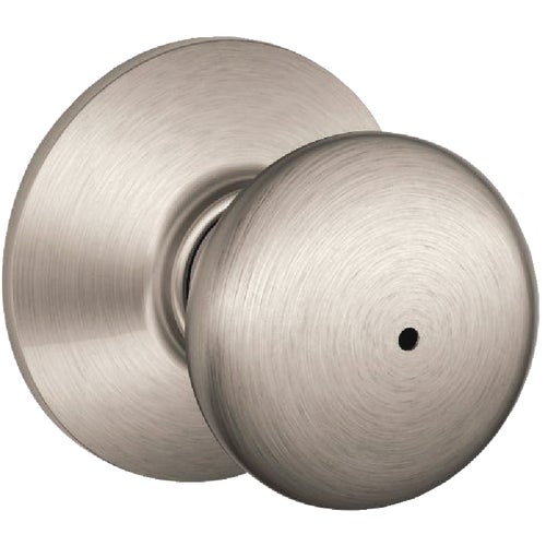 F40PLY619 Schlage Plymouth Knob Satin Bed and Bath Lock