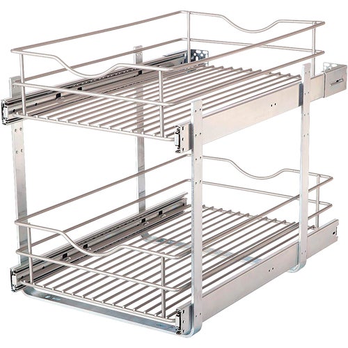 RS-DBLMUB-14-FN Knape & Vogt Real Solutions Double Slide Out Wire Basket Organizer