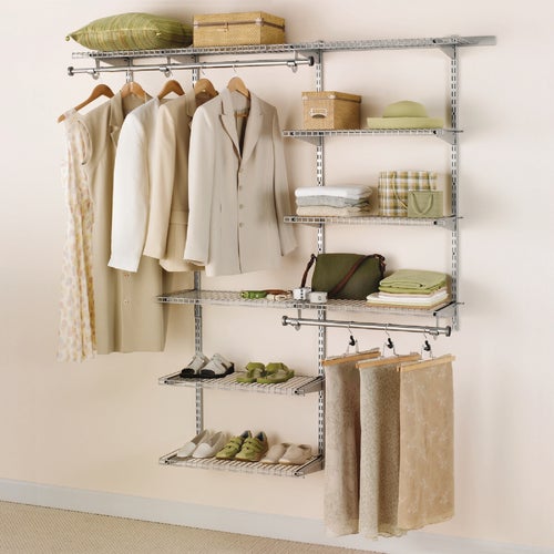 2060335 Rubbermaid Configurations 3 Ft. To 6 Ft. Titanium Closet System