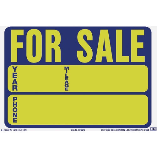 605 Hy-Ko Auto For Sale Cling Sign