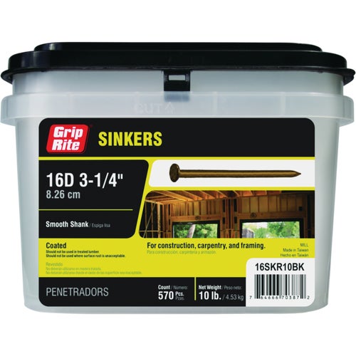 16SKR10BK Grip-Rite Sinker Framing Nail