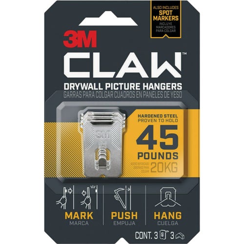 3PH45M-3ES 3M Claw Drywall Picture Hanger