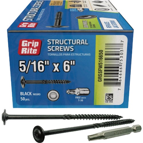 GRSSFW516650 Grip-Rite PrimeGuard Plus Flat Washer Head Structure Screws