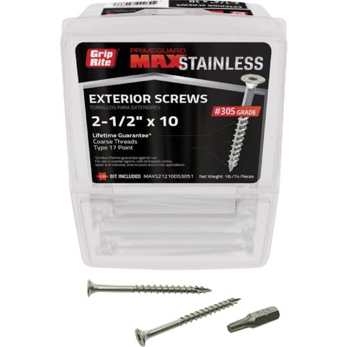 MAXS28DS3051 Grip-Rite Max Stainless Steel Deck Screws