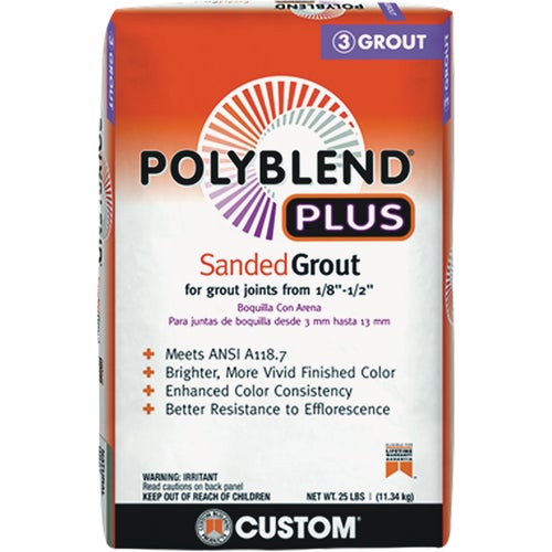 PBPG16525 Custom Building Products PolyBlend PLUS Sanded Tile Grout