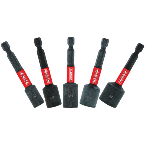 DNTSL-S5 Diablo 5-Piece 2-9/16 In. Magnetic Nutdriver Bit Set