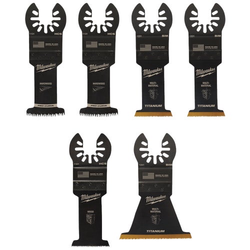 49-10-9112 Milwaukee OPEN-LOK 6-Piece Multi-Tool Oscillating Blade Assortment