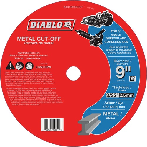 DBD090094101F Diablo Metal Cut-Off Wheel