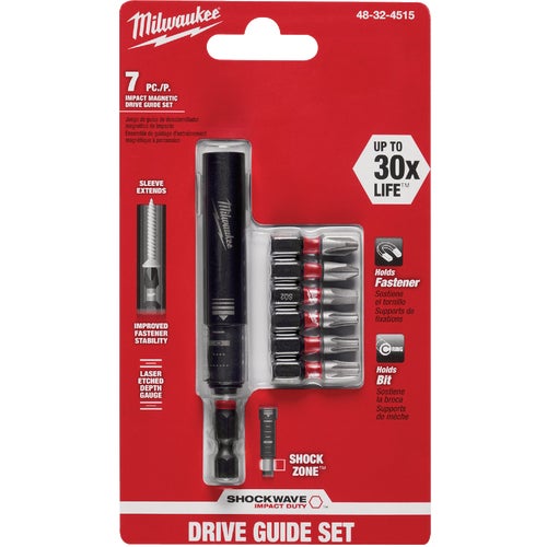 48-32-4515 Milwaukee Shockwave 7-Piece Impact Magnetic Drive Screwdriver Bit Set