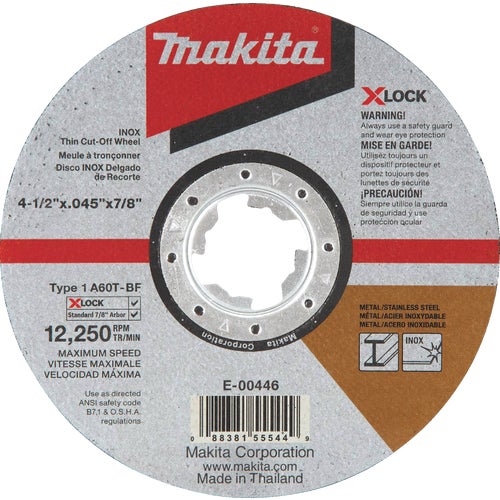 E-00446 Makita X-LOCK Type 1 General Purpose Metal Thin Cut-off Wheel