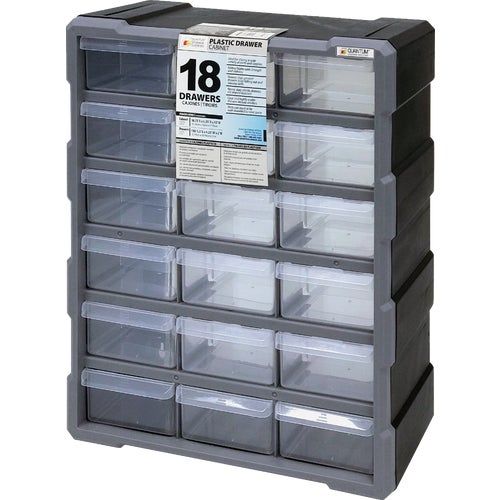 PDC-18BK Quantum Storage Plastic Parts Drawer Cabinet