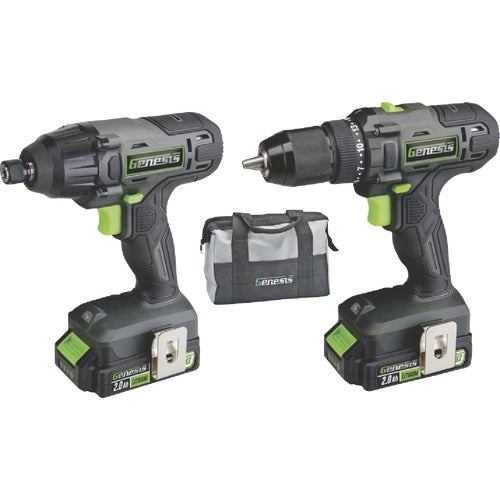 GL20DIDKB2 Genesis 20V Lithium-Ion Drill Driver & Impact Driver Cordless Tool Combo Kit