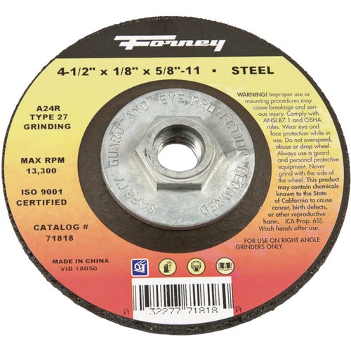 71818 Forney Type 27 Cut-Off Wheel