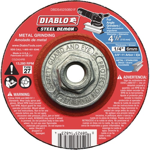 DBDS45250B01F Diablo Steel Demon Type 27 Cut-Off Wheel