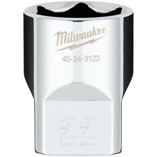 45-34-9123 Milwaukee 1/2 In. Drive Socket w/FOUR FLAT Sides