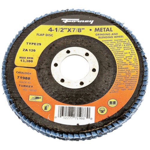 71988 Forney Type 29 Blue Zirconia Angle Grinder Flap Disc