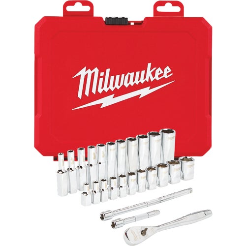 48-22-9404 Milwaukee 26-Piece 1/4 In. Standard Ratchet & Socket Set