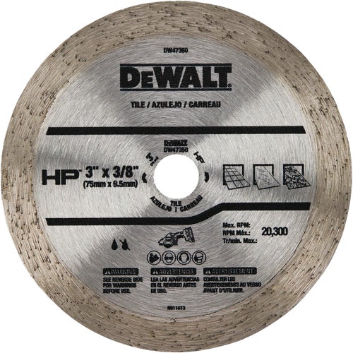 DW47350 DEWALT HP Continuous Tile Blade