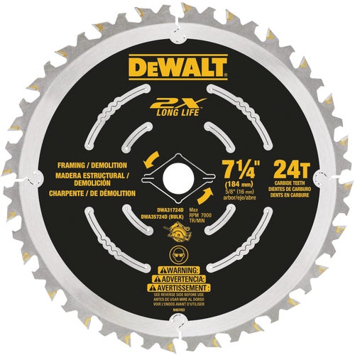 DWA31724D DEWALT Demolition Circular Saw Blade