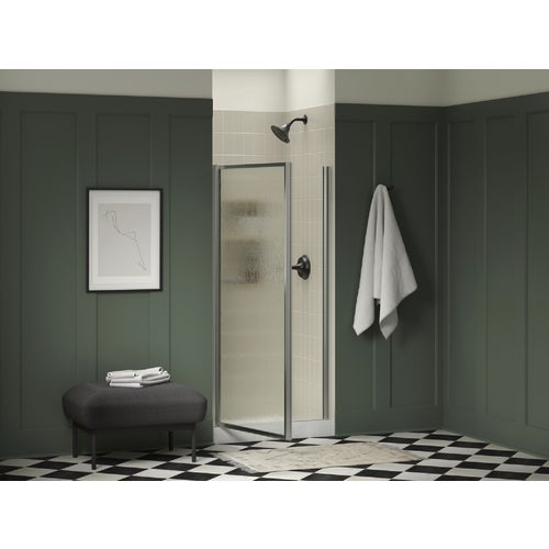 26936-3G06-S Sterling Rain Textured Glass Pivot Shower Door