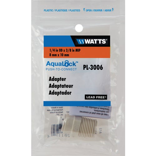 PL-3006 Watts Aqualock Push-to-Connect MPT Plastic Adapter