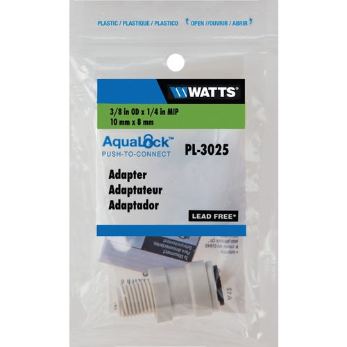 PL-3025 Watts Aqualock Push-to-Connect MPT Plastic Adapter