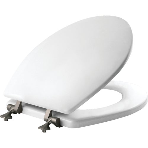 44BN 000 Mayfair Toilet Seat with Brushed Nickel Hinges