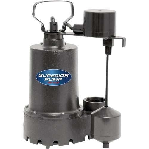 92541 Superior Pump Cast Iron Submersible Sump Pump, Side Discharge