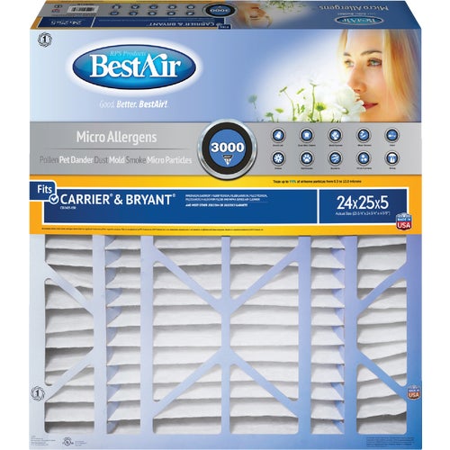 CB2425-13R BestAir Carrier/Bryant Air Filter Furnace Filter