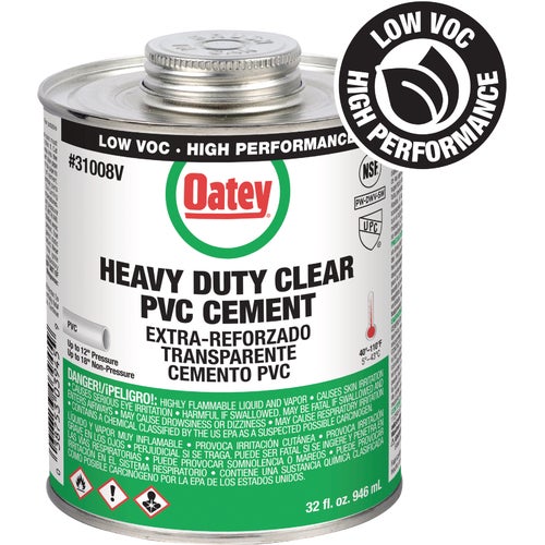 31008V Oatey Low Voc Heavy Bodied Heavy-Duty Clear PVC Cement