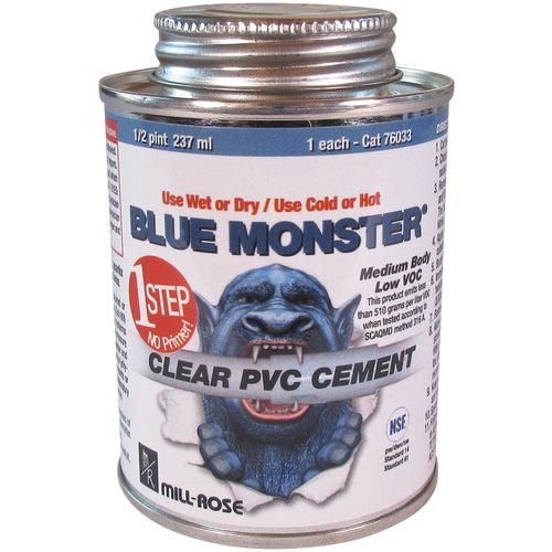 76031 BLUE MONSTER Weatherproof 1-Step PVC Cement