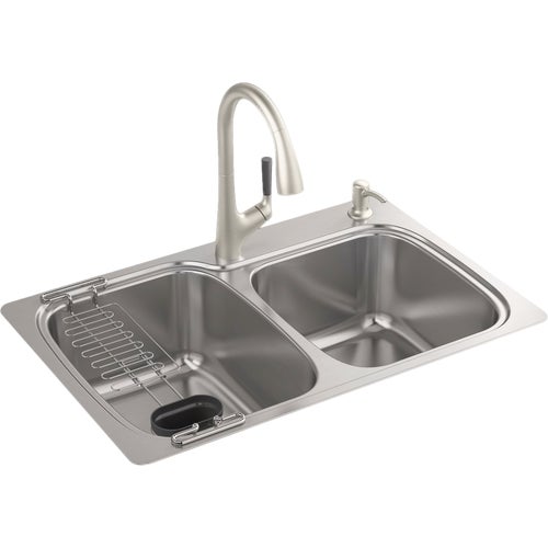 R75791-2PC-NA Kohler All-in-One Double Bowl Kitchen Sink Kit