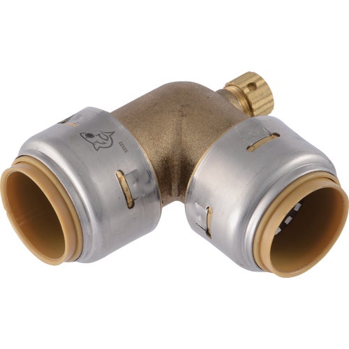 UR5256A SharkBite Push-To-Connect 90 Deg. Brass Elbow with Drain