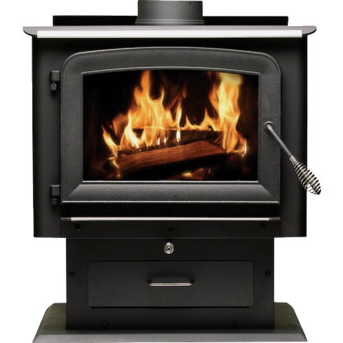 AW2520E-P US Stove Ashley 2500 Sq. Ft. Pedestal Wood Stove