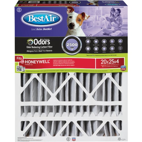 PFHW2025-11CR BestAir Honeywell MERV 11 Odor Eliminating Furnace Filter