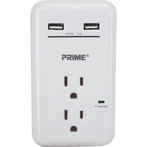 PBUSB342S Prime Wire & Cable 2-Outlet USB Charger