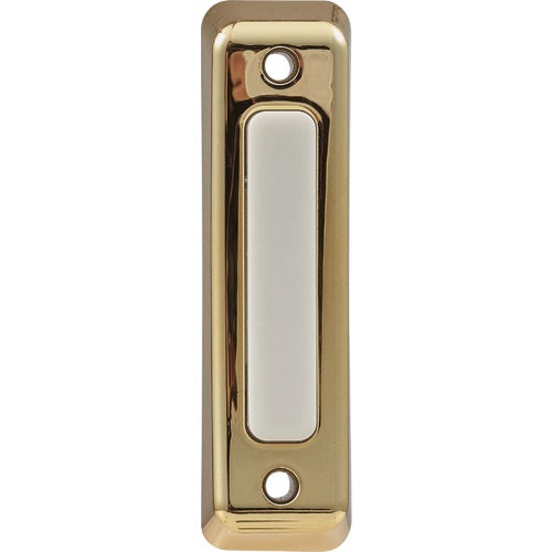 18000112 Heath Zenith Polished Brass Doorbell Button